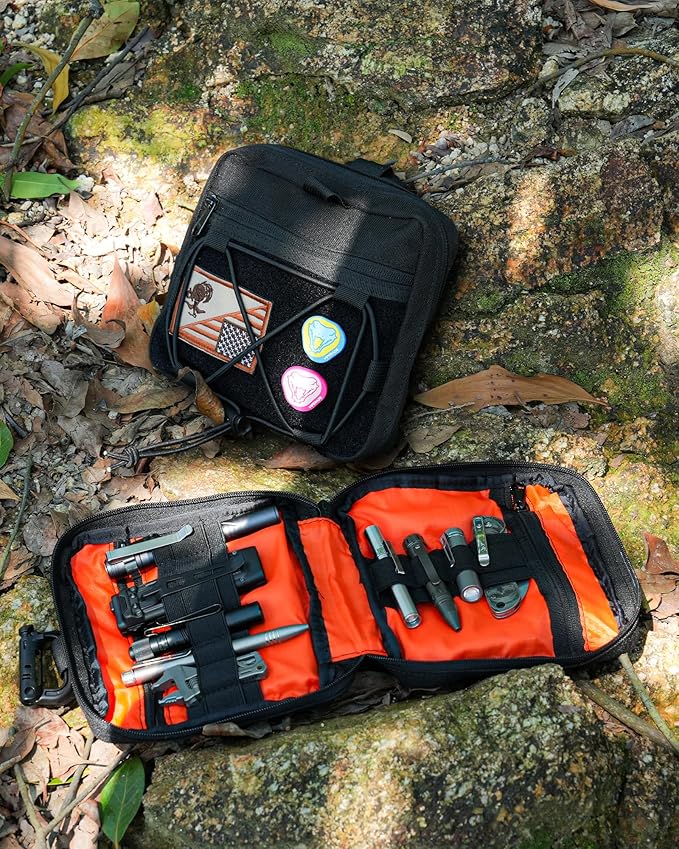 VIPERADE CHP3 Small Tactical MOLLE Admin Pouch Utility EDC Tool Bag Organizer with Elastic Cord Modular Pouch Attaches to Backpacks Vests Belts