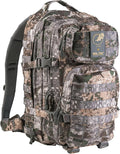 Mil-Tec Unisex Assault Pack - Rugged Durable Lightweight Ergonomic Versatile Tactical Outdoor Camping Hiking Backpack with Adjustable Padded Shoulder Straps &amp MOLLE Loops Phantomleaf WASP I Z1B