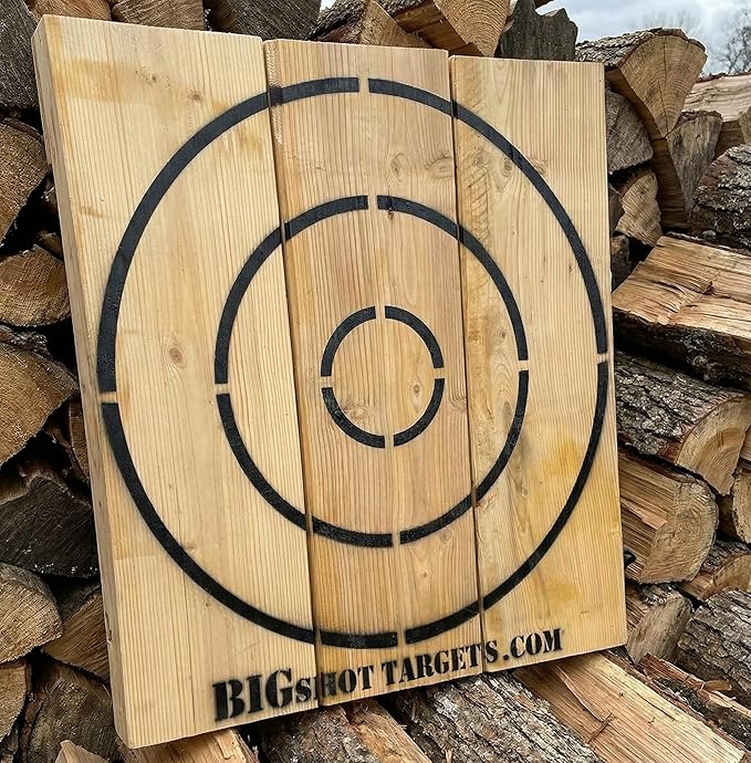 Wooden Axe Throwing Target with Bottle Opener for Knives Stars and Light Duty Axes