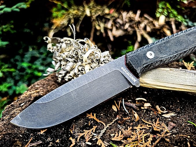 Adventurer II Outdoor Knife 10-inch Full Tang Sleipner Steel Blade Drop Point Design by NN Knives - With a KYDEX Sheath Included