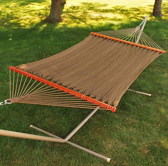 Algoma 4910 Two Point Tight Weave Caribbean Hammock Brown