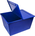 Storex Storage Tote 16 Gal 22.7 X 18.25 X 12.86 Blue