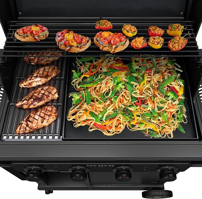 Charbroil Pro Series with Amplifire Infrared Technology 4-Burner Propane Gas Grill Cabinet with Side Burner Black - 463281024