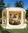 IDEALHOUSE 12x12 Ft Outdoor All Weather Pop Up Tent 8-10 Person Instant Tent Shelter Rainproof Camping Sun Shelter Coldproof &amp Windproof for Patio Backyard Deck Sports Events Beige