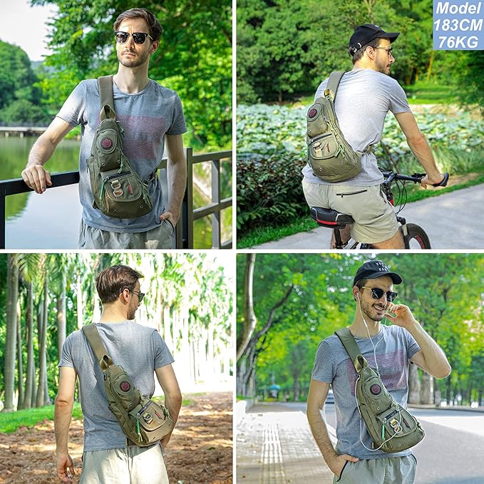NICGID Sling Backpacks Sling Chest Bag Shoulder Crossbody Bags for Men Women Outdoor Travel | Outdoor Travel