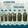 Earth Pak Waterproof Dry Bag - Roll Top Waterproof Backpack Sack (Forest Green 30L &amp 5L)