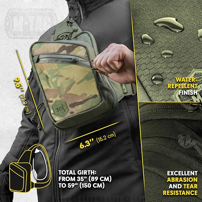 M-Tac Elite Sling Bag - EDC Tactical Crossbody Concealed Carry CCW Chest Pack