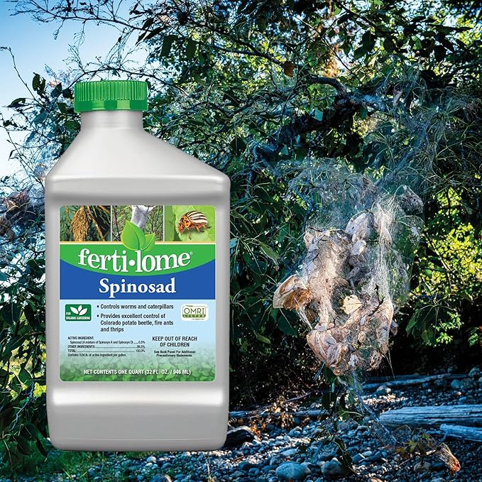 Fertilome (16063) Spinosad Insecticide Spinosad Bagworm Tent Caterpiller &amp Chewing Insect Killer OMRI Listed (32 oz.)