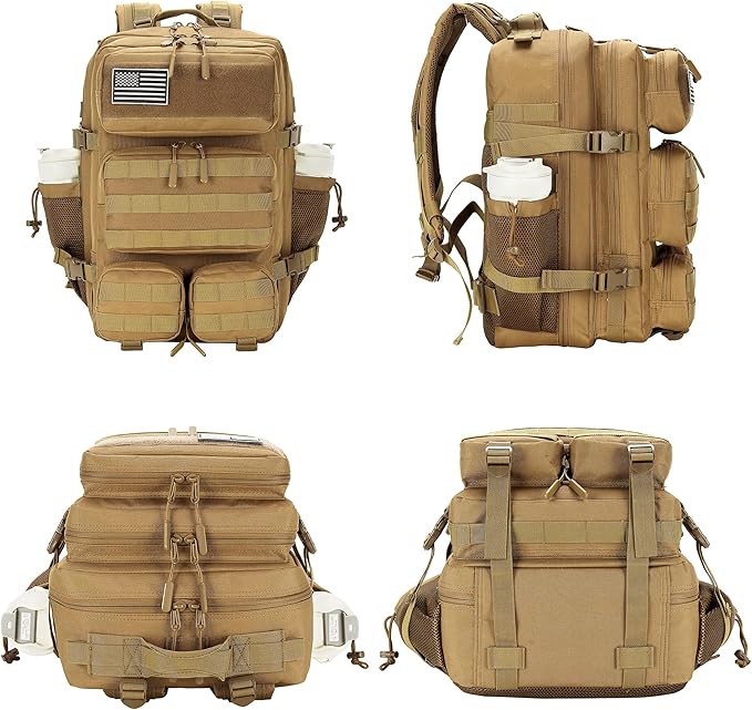 55L Tactical Backpack Heavy Duty Military Rucksack Molle Backpack 3 Day Assault Pack for Work Outdoors
