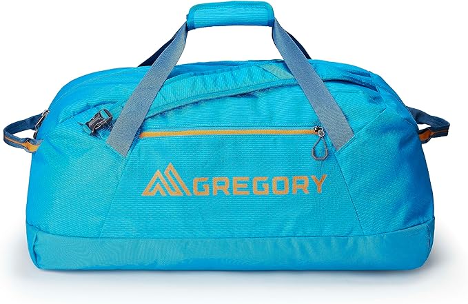 Gregory Supply 65L Adventure Travel/Gear Organization Duffel Bag Tuckable Backpack Straps Packable Water-Repellent Pelican Blue