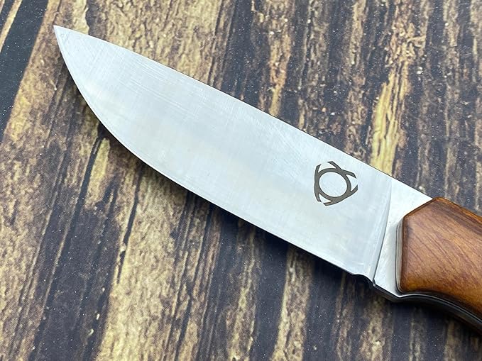 TWO SUN SixLeaf SL-41-Wood Micro Fixed Blade Knife M390 Steel Desert Ironwood handle Belt Sheath EDC Mini Tool