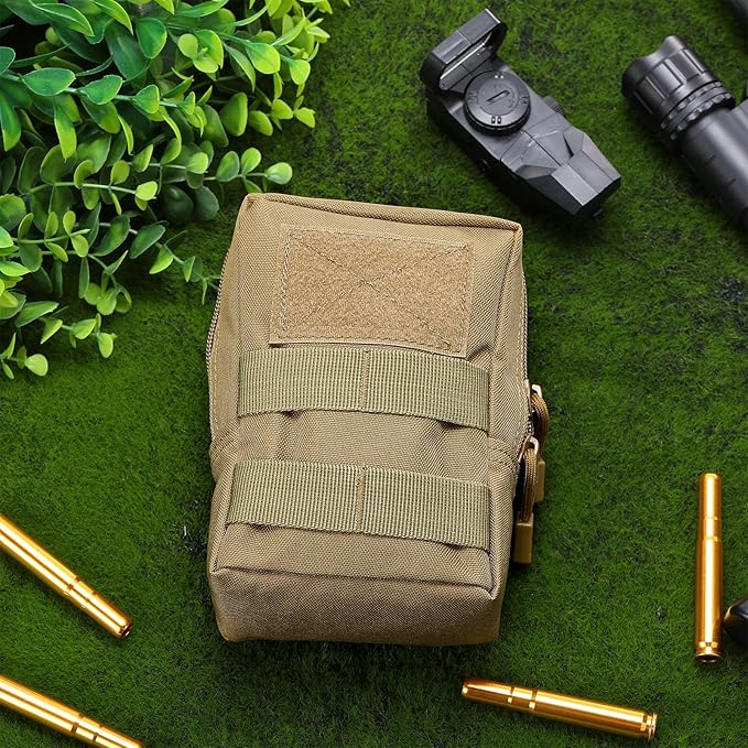 Cunno 8 Pcs Molle Pouches Tactical Molle Pouch Vest Pouch Cell Phone Belt Pouch Waterproof Waist Bag Pack Utility EDC Pouch Bag Compact Accessories Gadget Pocket Organizer