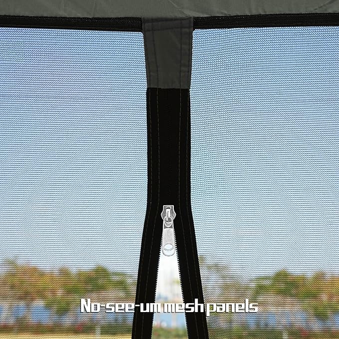 12 x 12 FT Camping Screen Tent for 8-10 Person Easy Setup Screen House with UV 50+ Sun Protection &amp Mosquito Net for Camping Backyard Picnic Patio Outdoor Gray