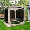 HOOYEAH Pop-up Tent Screenhouse Portable Screened Tent Camping Canopy Foldable Instant Screen Room Outdoor Gazebo with Mosquito Net for Patio Backyard Garden and Outdoor Activities 6x6