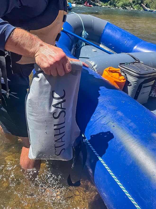 Stahlsac Abyss Drylite Dry Bag 6L in Light Grey | Durable Waterproof Bag | Lightweight Dry Bag for Boating Hiking Kayaking &amp Rafting | Tested for Enhanced Durability | Removable Straps