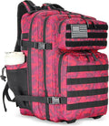 Lovelinks21 45L Tactical Assault Backpack 3 day assault pack with Molle Waterproof backpack Rucksack for Tactical Backpacks (Red CP)