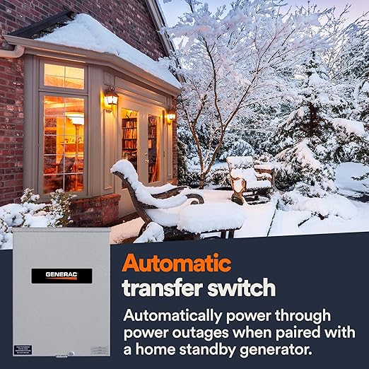 Generac 100-Amp Automatic Generator Transfer Switch Single Phase Service Entrance Rated NEMA 3R Outdoor Enclosure