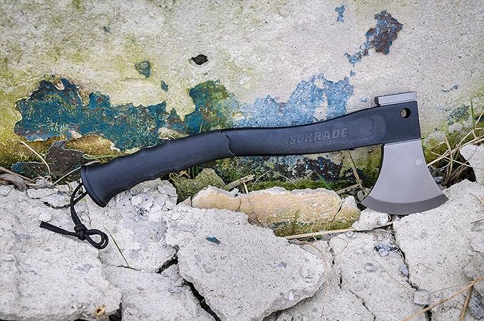 Schrade Delta Class Bedrock Axe with 3Cr13 Stainless Steel for Outdoor Survival