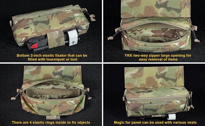 PETAC GEAR Tactical Mini Drop Pouch Fanny Pack Tool Pouch for Tactial Vest Chest Rig