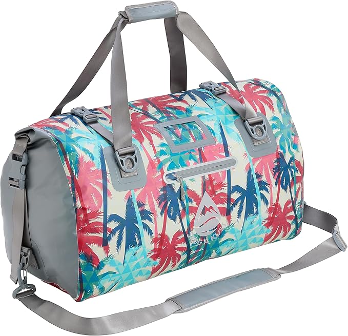 Skog Å Kust Duffelsak Heavy Duty Waterproof Duffel - Gear Bag for Sports Travel &amp More - 60L Palm