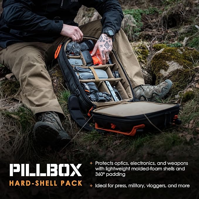 HAZARD 4 Pillbox™ Tactical Backpack – Heavy Duty Military Survival Pack for Men and Women – EDC Rucksack for Laptop Motorcycle Outdoor Bug Out Gym Range Travel and Camping – 29.5 Liter Black