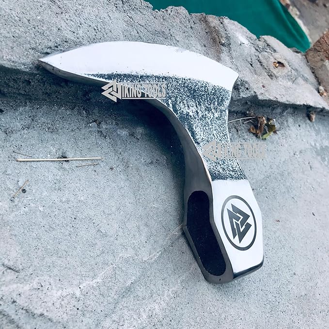 Viking Tools-Viking Bearded Axe - Hand Forged Viking Axe Head Custom Forged high Carbon Steel hatchets Multi Purpose Adult Size Axe Head