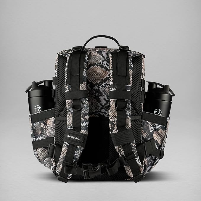 WOLFpak 35L Athletic Gym Backpack (Python) - Durable 1000D Waterproof Oxford Material with MOLLE Webbing Laptop Pocket &amp Dual Cup Holders Durable Fitness/Travel/Military Daypack