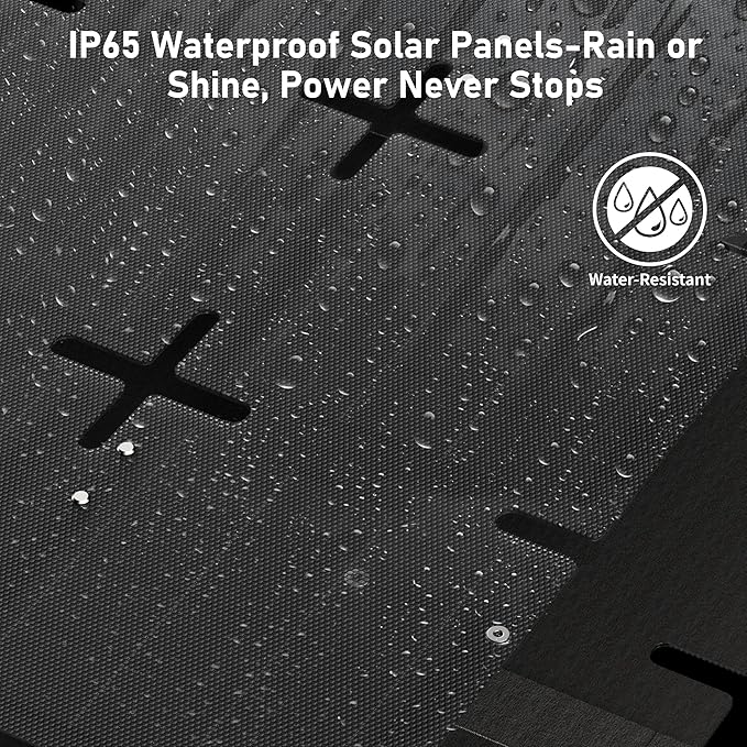 Portable Solar Panel 100W Monocrystalline 24.8% High Efficiency Foldable Solar Panel Panel Solar Kit IP65 Waterproof for Camping RV Backpacking Outdoor Use
