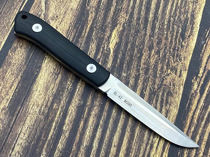 TWO SUN SixLeaf SL-42-G10 Micro Fixed Blade Knife M390 Steel G10 handle Belt Sheath EDC Mini Tool
