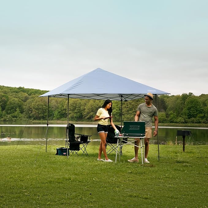 Coleman Oasis Lite Pop-Up Canopy Tent with Side Wall Attachment Portable Shelter with Easy Setup &amp Takedown Wheeled Carry Bag Included 7x7/10x10ft Sizes