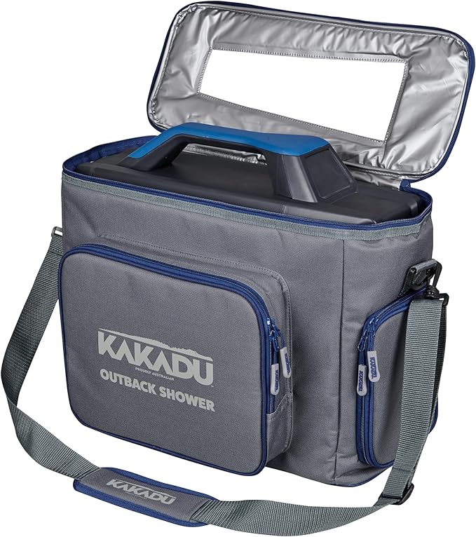 Kakadu Outback Shower Carry Bag Rugged Storage Bag with Padded Shoulder Strap &amp Waterproof Liner Designed to Carry and Protect your Outback Shower