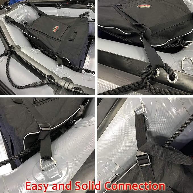 Seamax Sunlitec Front Accessory Storage Bow Bag for Inflatable Boat with Reflective Line