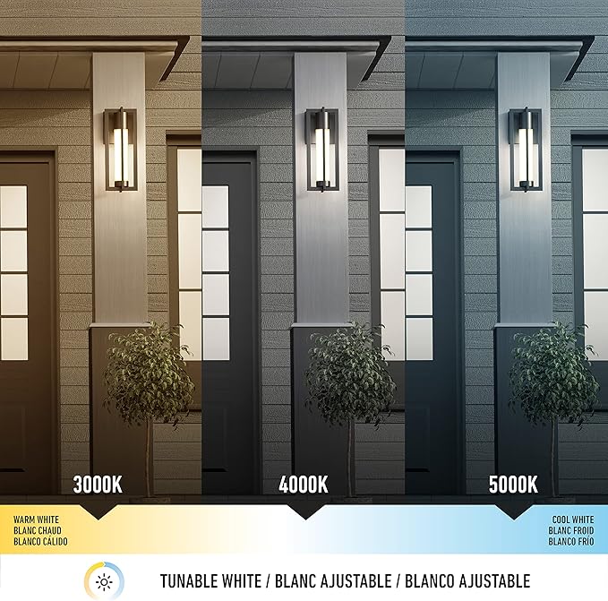 artika Walt 9W LED Outdoor/Indoor Wall Light Matte Black - 600 Lumens Tunable White Technology 3000-4000-5000 Kelvin Made of Steel No Bulb Required