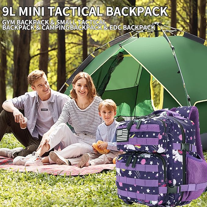 9L Mini Tactical Backpack for Men and Women Tactical Backpack Small for Hiking Small Tactical Bag Fitness Pack