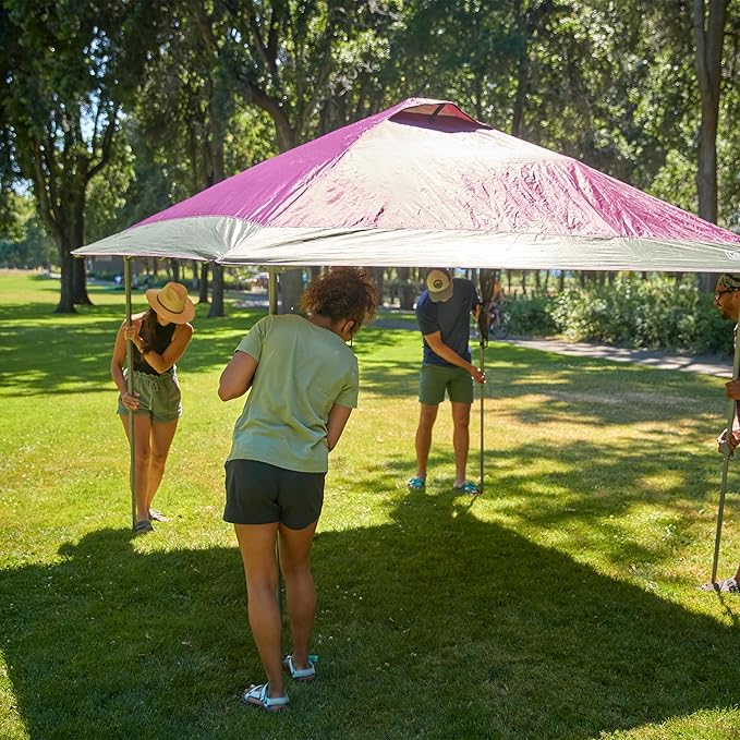 Coleman Oasis Instant Pop-Up Canopy Tent with Side Wall Attachment Portable Shelter with Easy Setup &amp Takedown Wheeled Carry Bag Included 10x10/13x13ft Sizes