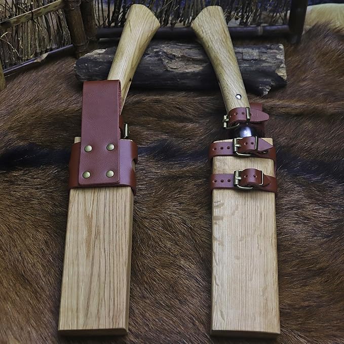 BA-KOR (Pioneer ) (15) DC53 steel 6mm thickened full Tang fixed knife+ Wooden sheath &amp(5.9IN) Cerium Igniter suitable for outdoor hunting cutting chopping camping obstacle removal explorati