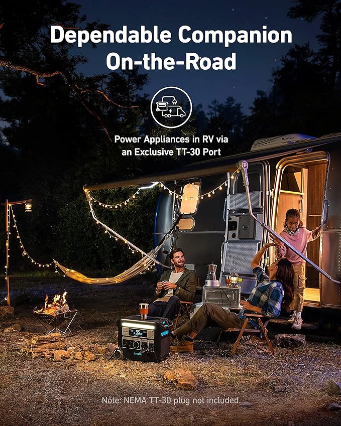 Anker SOLIX F2000 Portable Power Station PowerHouse 767 2400W Solar Generator GaNPrime Battery Generators for Home Use LiFePO4 Power Station for Outdoor Camping and RVs (Solar Panel Optional)