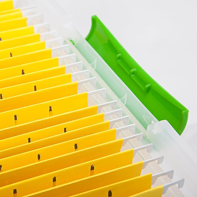 IRIS USA File Box File Organizer Plastic File Box for Letter/Legal File BPA-Free Plastic Storage Bin Tote Organizer w/Secure Latching Lid and Easy-Slide Pad Clear 35 Qt. 4Pack