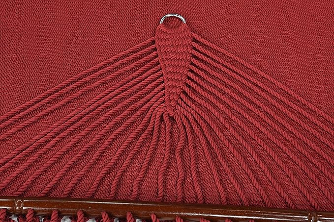 Jumbo Caribbean Hammock and Metal Tribeam Stand (RED)