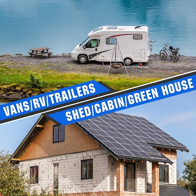 ECO-WORTHY 200 Watts 12 Volt/24 Volt Solar Panel Kit with High Efficiency Monocrystalline Solar Panel and 30A PWM Charge Controller for RV Camper Vehicle Caravan and Other Off Grid Applications