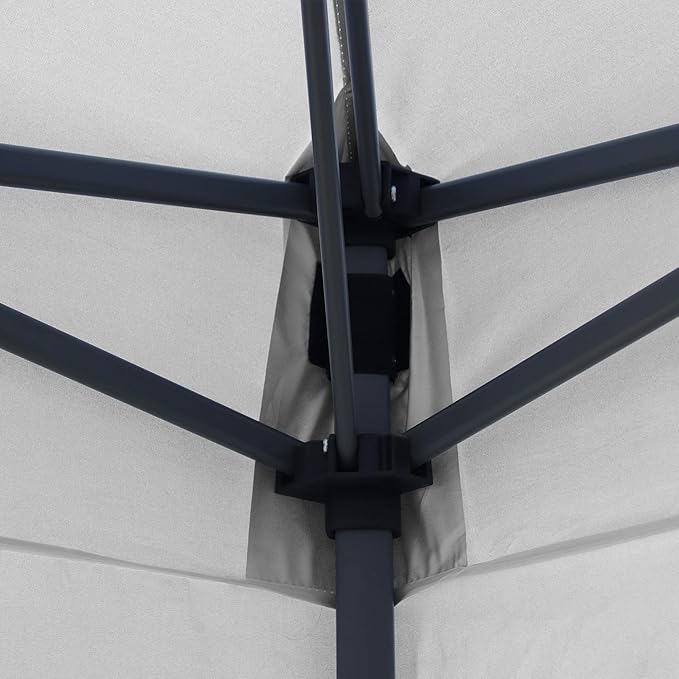 8x8 Superior Excellent Modern AdjustableHeight Foldable Pop-Up Gazebo Canopy CarryBag Wheels HeavyDuty 4LegWeightBags Black