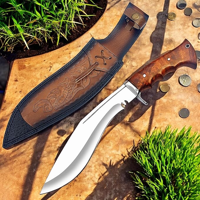 Poshland Fixed Blade Hunting Knife. Sturdy knife to last long fully hand-made with sheath included has been designed for exceptional performance - Survival Camping Tactical and Outdoor Knife