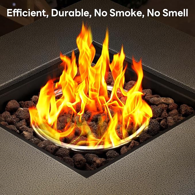 Electactic 28 Inch Propane Fire Pit 3-in-1 Multi-Use Outdoor Fire Pit Table 50000 BTU Steel Gas Fire Pit with Lid &amp Lava Rock Add Warmth and Ambience for Patio Deck Garden Outdoor Gatherings