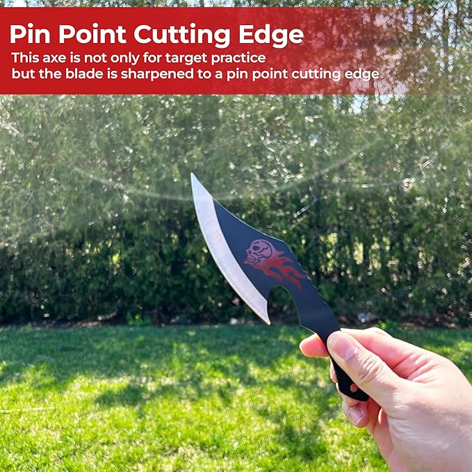 MedievalDepot Fatal Blow Throwing Axe Trio (7.5 Overall Length) - Practice Throwing Tool