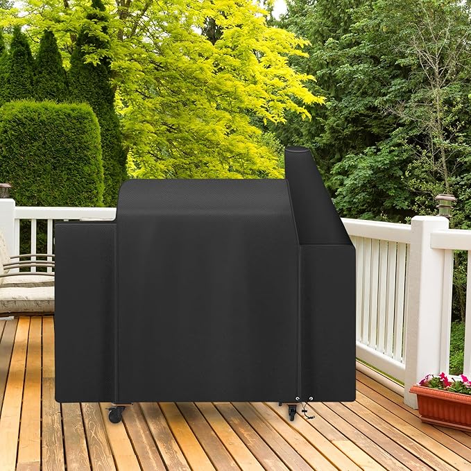 Grill Cover for Pit Boss Savannah Onyx Edition Pellet GrillAll-Weather Outdoor Heavy Duty 600D Waterproof Pitboss PB1500NX Smoker Cover for Pit Boss Savannah Onyx 1500 Pellet GrillBlack