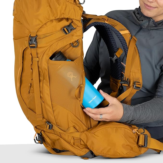 Osprey Kyte 38L Women's Backpacking Backpack - Hiking &amp Camping Bag with Waterproof Raincover Barley Brown X-Small/Small