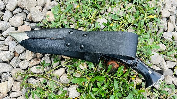 8 Inches Full Tang Service No. 1 Remade Kukri - Nepali Army Issue Khukuri Knife - Hand Forged Oil Tempered Carbon Steel Blade - Ready for Work