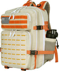 Military Tactical Backpack 45L/25L 3 Day Assault Pack Molle Daypack Hiking Backpack for Men and Women (Beige-Yellow 45L)
