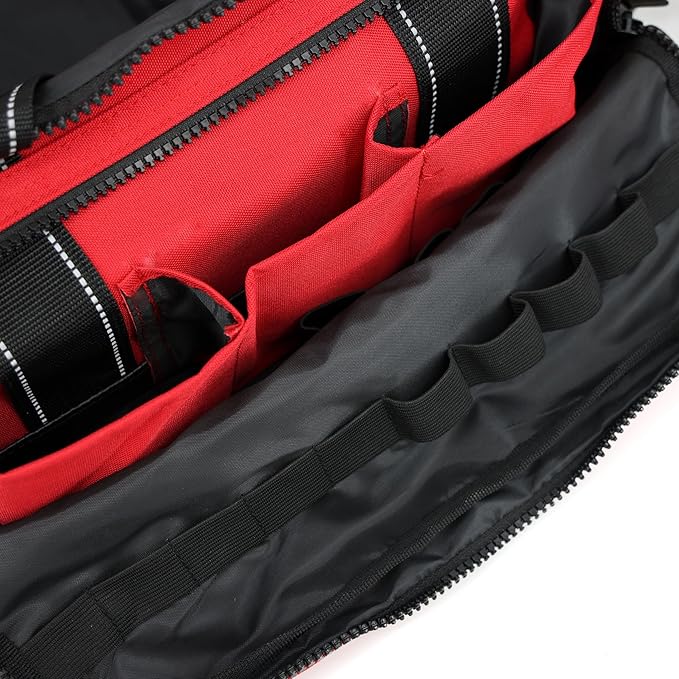 Lightning X Personalized EMT Trauma Bag – Large ALS Medical Bag with 6 Color-Coded Pouches MOLLE Panel Waterproof Bottom Reflective EMS Gear Custom Embroidered Name or Logo | LXMB35