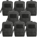 Cunno 8 Pcs Molle Pouches Tactical Molle Pouch Vest Pouch Cell Phone Belt Pouch Waterproof Waist Bag Pack Utility EDC Pouch Bag Compact Accessories Gadget Pocket Organizer